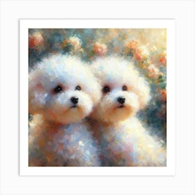 Bichon Frisé dogs Art Print