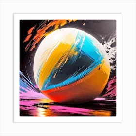 Splatter Ball 1 Art Print