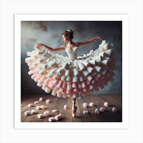 Marshmallow Ballerina 6 Art Print