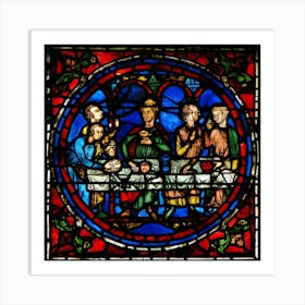 Window Stained Glass Chartres Cathedral Art Print