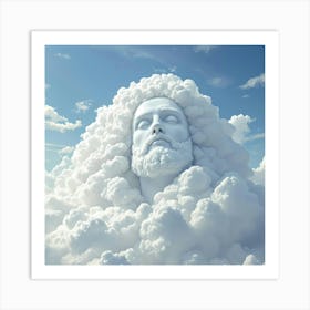 Jesus In The Clouds Art Print