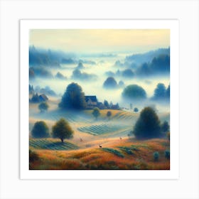 Misty Landscape Art Print
