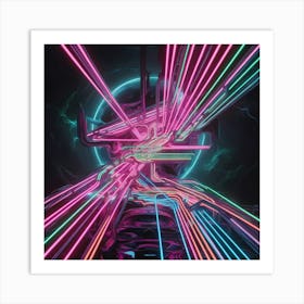 Neon Tunnel Art Print