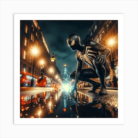 Spider-Man At Night Art Print