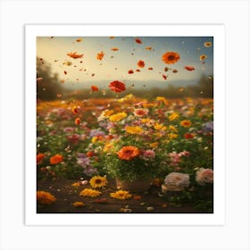 Flowers In The Field Art Print