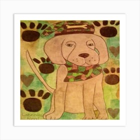 Puppy with Paws Art Print