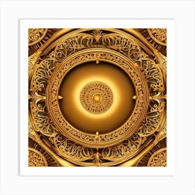 Golden Ornate Ceiling Art Print