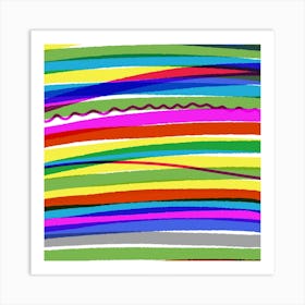 Rainbow Stripes Art Print