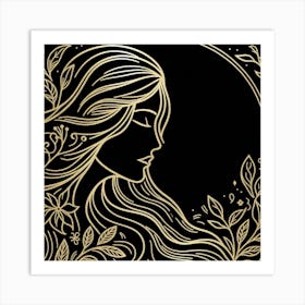 A woman's face 1 Art Print