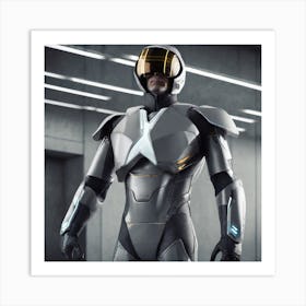 Futuristic Man In Suit 6 Art Print