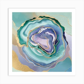 Agate Flower 1 Art Print