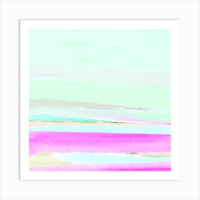 Pink and turquoise water world Art Print