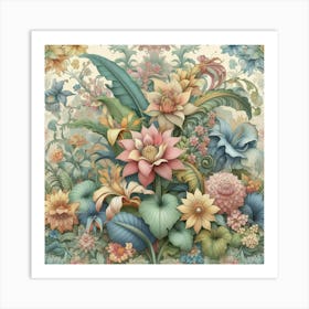 Flowers In The Garden Art Print