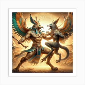 Horus Seth Revenge Battle Art Print