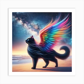 Angel Cat Art Print