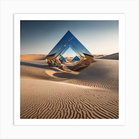 Sand Sculpture In The Desert 4 Art Print