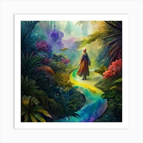 Man In The Forest Art Print