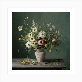 Floral Still Life With Wildflowers Art Illustratio W9dbq1vcrzuzywekcgv Ow Eqdhg2foqqozofq K6diqq Art Print