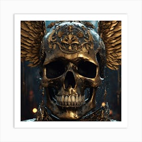 Decaying Skull 0 Art Print