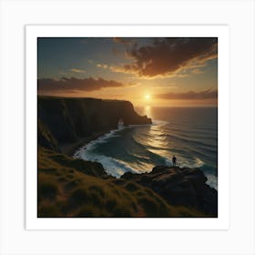 Sunset On The Cliffs 1 Art Print