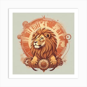 Steampunk Lion Art Print