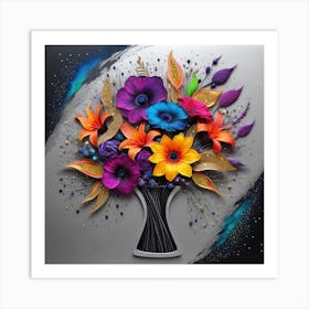 Flowers In A Vase 3 Art Print