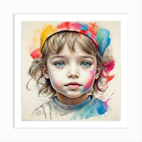 Child'S Face Art Print