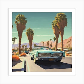 Palm Springs Ride Art Print Art Print