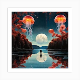 Jellyfishes Art Print