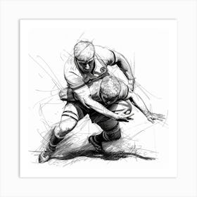 Rugby Players Art Print