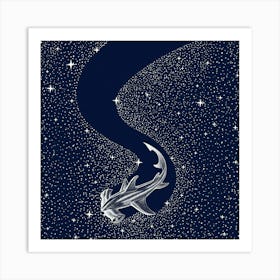 Starry Hammerhead SQUARE Art Print