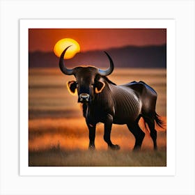 Wildebeest Art Print