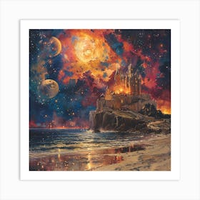 Castle On The Beach Art Print