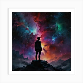 Nebula And Starry Sky Art Print