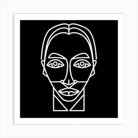 An Elegant 2d Hyperminimalist Black And Whit(1) Art Print