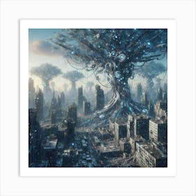 Futuristic Tree Art Print