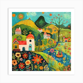 Kids Travel Illustration Chile 2 Art Print