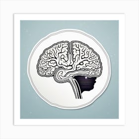 Human Brain Illustration 1 Art Print