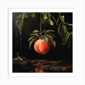 A Juicy Peach Art Print