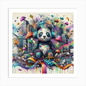 Psychedelic Panda 17 Art Print