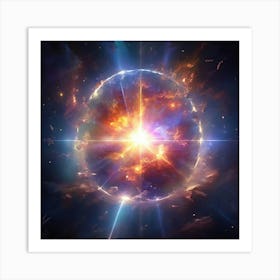 Star Exploding In Space Full Colour Supernova Realitic Art Print