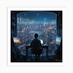 Futuristic Cityscape Art Print