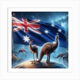 Australian Kangaroos 1 Art Print