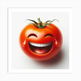 Emoji Tomato Art Print