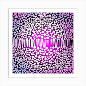 Pink Abstract Sphere Art Print