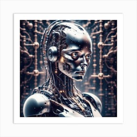 Cyborg Woman 19 Art Print