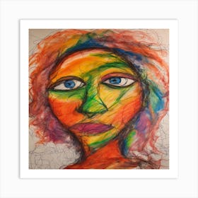 Woman'S Face Art Print