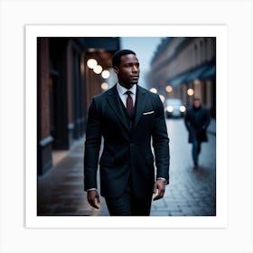 Black Man In A Suit Art Print