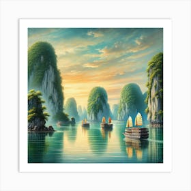 Ha Long Bay In Vietnam Art Print