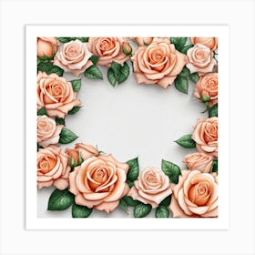 Roses Frame 1 Art Print